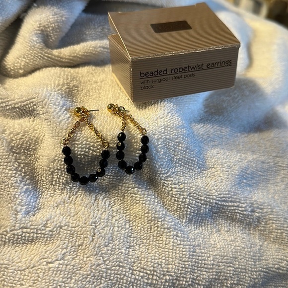 Avon Jewelry - Avon 1990 vintage Beaded Ropetwist earrings